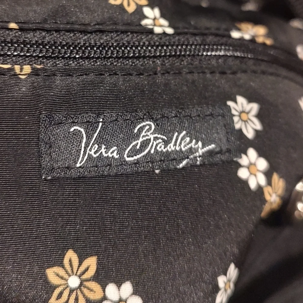 Vera Bradley Black Hobo Bag with Slouchy Shape and Textured Fabric